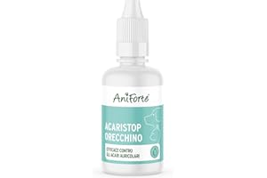 AniForte Olio di Acari dell'orecchio 20ml per Cani, Gatti, Roditori e Animali Domestici, Soluzione Delicata e Veloce Contro Gli Acari dell'orecchio, Contro Insetti e Parassiti Antiparassitario