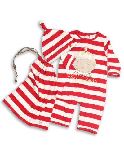 The Essential One - Mummys Little Pudding Christmas Baby Suit / Hat EO52