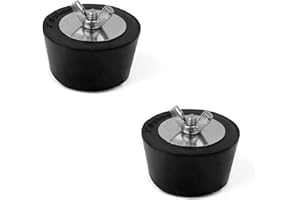 Bouchon Piscine Hivernage, GEBAUM 2 pièces Bouchon Hivernage Piscine, Bouchon Piscine avec vis en Acier Inoxydable pour Empêcher Le Gel des Drains de Piscine en Hiver (2in/ 51mm)