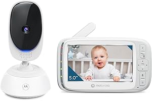 Motorola Nursery VM75 Baby Monitor - 5" Parental Device Baby Monitor, Infrared Night Vision, Digital Zoom, Two-Way Call & Lullabies