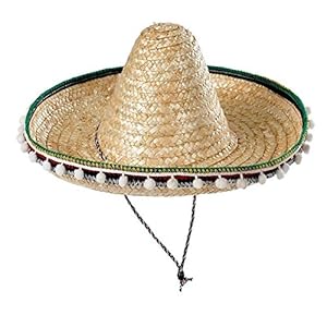 Sombrero mejicano adulto 55cm – Beige, Unica