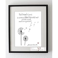 Personalisierter Kunstdruck für die beste Freundin Ein Freund ist jemand...