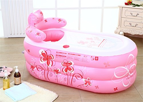 Preisvergleich Produktbild fandbo aufblasbare Bad Verdickte Erwachsenen Badewanne Kunststoff Baden Baden, Barrel Kinder baden Lauf Pink Printing 160*90*75cm