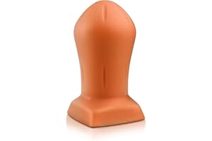 SXOVO Tapones Anales Huevo Suave de Silicona Expansor Del Ano Tapón Anal Dorado Estimulador de Masaje De La Próstata (Medium)