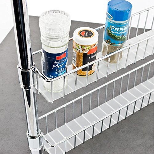 bremermann® Teleskop-Gewürzregal, Teleskopregal mit 3 Korbablagen - 3