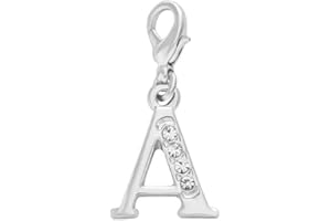 LIBBYSMARKETPLACE.COM Libby's Market Place Breloque à clip avec lettre A et pochette cadeau en organza