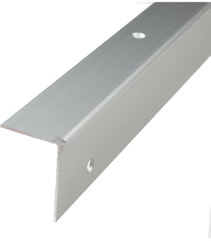 Traprand Bescherming 2500 Mm Küberit Traprandprofiel Aluminium - 33x43x2500 Mm, Zandkleurig, Randhoogte 6,5 Mm - Antislip & Slijtvaste Bescherming Antislip Bescherming Tegen Slijtage