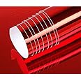 DIYAH Gloss Chrome Mirror Vinyl Car Wrap Sticker with Air Release Bubble Free Anti-Wrinkle 12" X 60" (1 FT X 5FT) (Red)