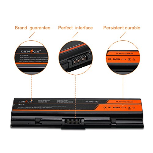 LENOGE Ersatz Hochleistung Akku Li-ion Laptop Batterie Für Toshiba Satellite A200 A205 A210 L305 L500 PA3534U-1BAS PA3534U-1BRS 5200mAh - 5
