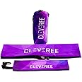 CLEVEREE® Beach Towel and Gym Towel Pool Towel Swimming Towel for Men Women Microfiber towel Travel Towel fast-drying towel with carry bag Extra Large 150x90 cm and Gym Towel 50X25 (Purple)