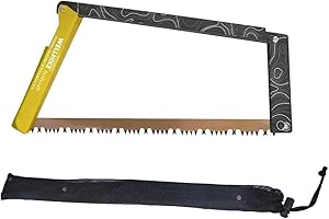 GETBSTOOP Folding Saw with Storage Bag Multifunctional Camping Handsaw for Wood (Yellow)