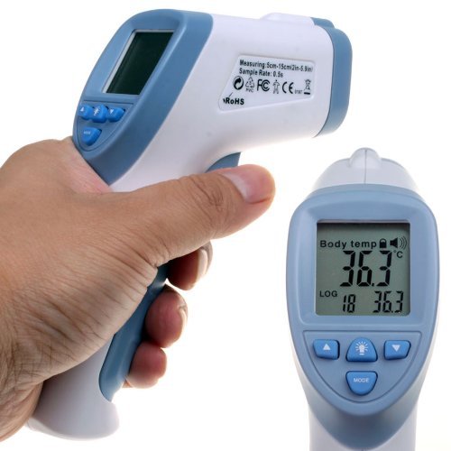 Digital LCD Non-contact Infrared Thermometer for Reading Adult Baby Temperature by SuperStore_Electronics<TM> (DT-8836, Blue)