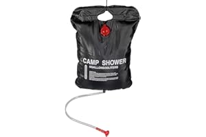 Smart-Planet Ducha solar de aprox. 20 litros con indicador de temperatura, boquilla de llenado y manguera de ducha, ducha de camping, bolsa de ducha