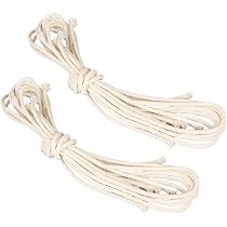 Lot De 10 Mèches Rondes En Coton Épais 10 X 1 Cm - Mèches Pour Lampe à Huile, Torche Jardin Et Bougie