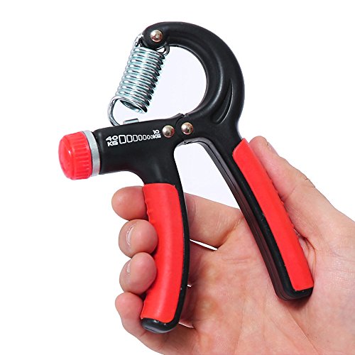 Anpro Handgreif-Trainer Hand-Trainingsgerät – der beste Griff-Verstärker für die Entwicklung der Hand- und Unterarmmuskulatur – einstellbarer Widerstandsbereich von 10 bis 40 kg perfekt für Handmuskeltrainer Fingertrainer Unterarmmuskulatur und Hand Rehabilitation Fitnesstraining (Rot und Schwarz) - 5