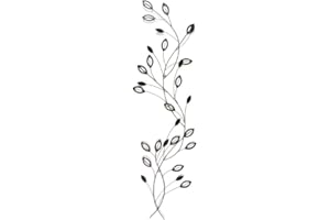 BWA Brilliant Wall Art NEW - Contemporary Metal Wall Art Laurel Leaf Stem Branch,Bronze,Brown,101x30 cm