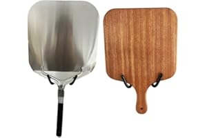 AUXPhome Lot de 2 supports muraux pour pizza et pelle à pizza - Support de rangement à pizza - Support mural en métal - Support pour ustensiles de cuisine - Avec noir - Pas de plateau à pizza