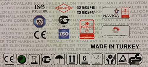 IMZA Wasserkocher Teebereiter Teemaschine (8 Liter, ca. 80 Gläser, geeignet für gewerbliche Verwendung) / 1700 Watt/ aus rostfreiem Cr-Ni-Edelstahl/ inkl. Sieb/ Maße: 47x32x31 cm - 9