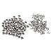 Produktbild Homyl 100er Rundnieten Hohlnieten Nieten Ziernieten für Ledertasche Kappe Gürtel - Silber, 6x4mm; 6x6mm