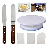 Perfect combination Cake Decorating Supply Extra 2 icing spatulas (straight and curved) and set of 3 plastic cake scraper. It can help you to create all kinds of designs on cakes