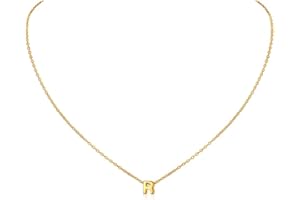 ChicSilver Initial A-Z Letter Choker Necklace for Women 925 Sterling Silver/Gold Plated Monogram Name Jewelry 16+2 Inch Extend Chain（with Gift Box