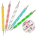 UV GEL & Acrylic Nail Art Tips Design Dotting Painting Pen Polish Brush Set [2-Ways Dottin pen]