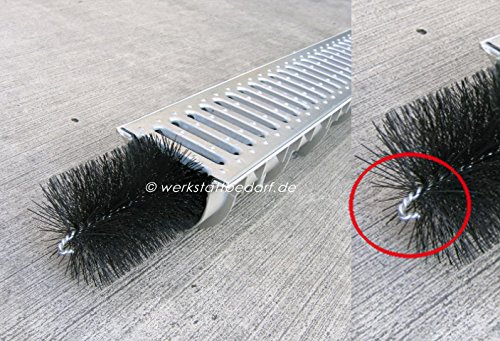 Dachrinnenbürste 10 Meter Ø 15cm, inkl. 6 Sicherungsklammern gegen Sturm und Wind - 3