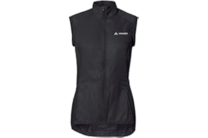 VAUDE Women's Matera Air Vest - Atmungsaktive Damen-Windweste aus recycelten Materialien für das Radfahren mit Rückentasche