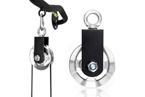 KENSBRO 90 mm Seilrolle mit Kugellager, Block Umlenkrollen für Seile Aluminiumlegierung DIY Gym Umlenkrolle Fitnessgeräte Kabelmaschine Drahtseilrolle