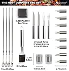 Romanticist 27pcs Grillbesteck Koffer – Heavy Duty Komplette Edelstahl Grill Zubehör – Bild 3