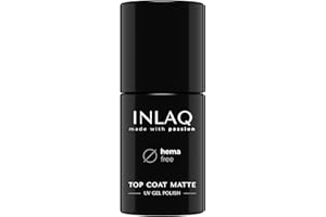 ‎INLAQ INLAQ® HEMA Free Top Coat Matte No Wipe - UV Top Coat mit Matte Effekt - Top Coat Matt UV Gek - UV Gel Nagellack Top