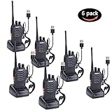 Nestling Talkie Walkie USB Rechargeable sans Fil Radios Bidirectionnelles Longue Portée pour Enfant Adultes Ecouteur d'origine Chargeur sans Licence (Paquet de 6)