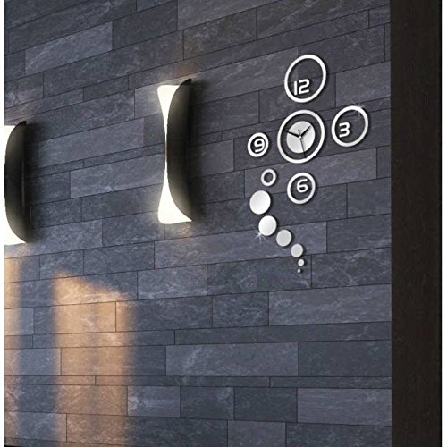 Moderne Wanduhr Design Wandtattoo Dekoration Uhren Groß Spiegel Geschenk - 5
