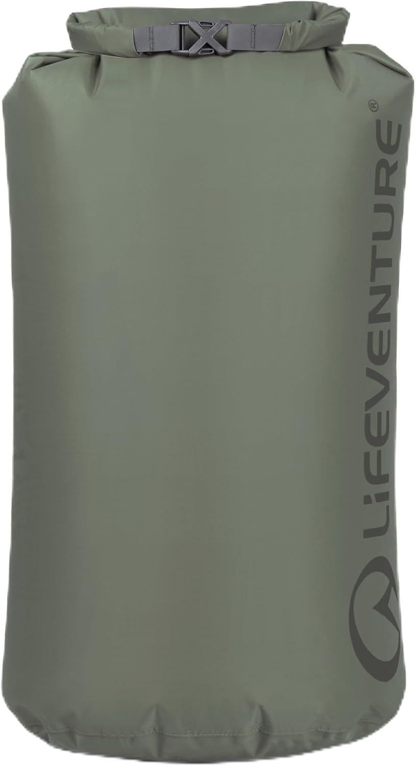 Lifeventure Stormlight Dry Bag, Siliconized Rip-Stop 70D Fabric with Fully Taped Seams | Roll-Top Closure Waterproof Dry Sack for Adventure Travel