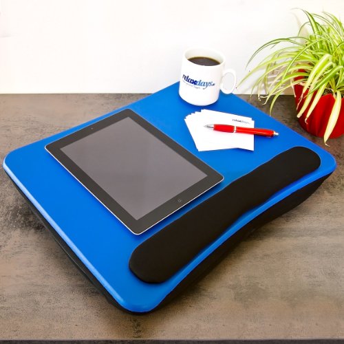 Relaxdays 10016335 Knietisch Laptoptisch Laptopkissen, blau - 2