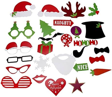 28 PCS DIY Photo Booth Props Hat Mustache Antlers Glasses Wedding Christmas Gift Party Fun Supplies Within Interesting Props