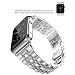 Produktbild L@LILI Edelstahl-Serie Apple iwatch Ersatz-Armband Armband mit Verschluss für Klammer für die Halb-2/3/4 Serie 38mm 40mm 42mm 44mm, Gold, 38mm,c,42mm
