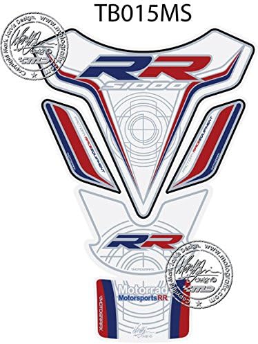 BMW S1000RR 2012 13 14 White Motorsport Motorcycle Tank Pad Motografix 3D Gel Protector
