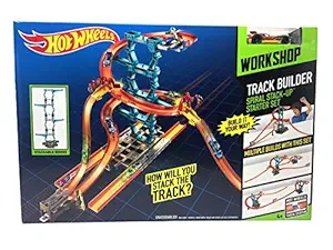 Hot Wheels Track Builder Spiral Stack Up Track Set, Multi Color
