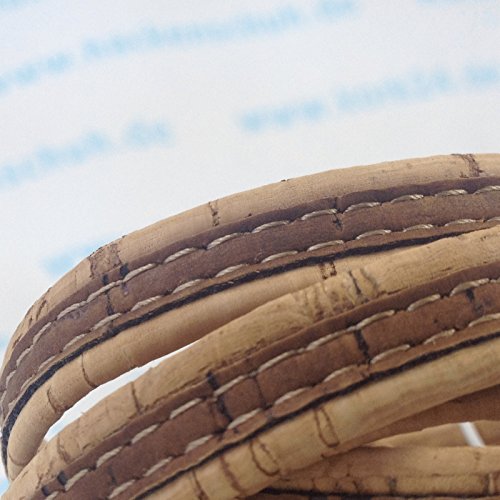 EKB-Korkband Harmonie zweifarbig, veganer Leder-Ersatz, 10mm breit, 1m Länge