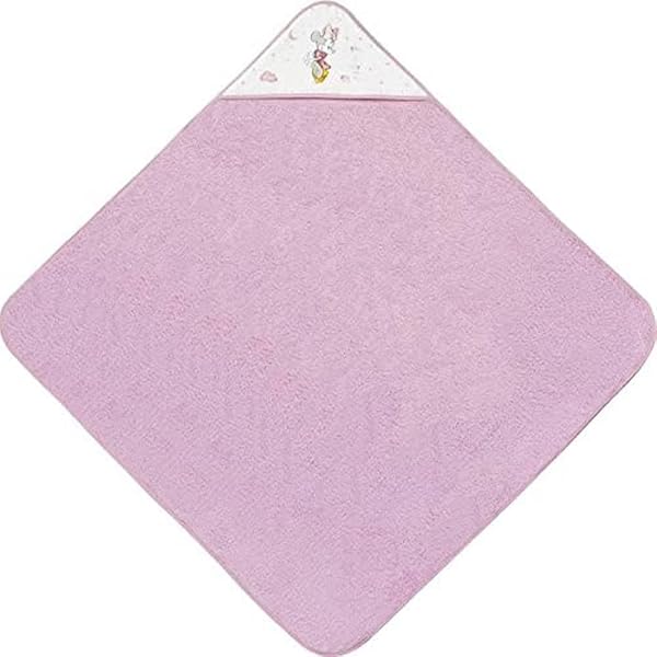 Serviette Bebe Ti TIN | Cape De Bain Pour Bébé, 100x100 Cm | Serviette De Bain Douce, Confortable, Absorbante - 90% Coton 10% Polyester - Tissu Éponge - Motif Lapin Sortie De Bain