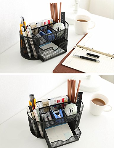 MinYuocom Mesa Escritorio Organizador Caddy Clasificador Colecci n Malla Portal pices con Caj n MZO9783B reviews MinYuocom Mesa Escritorio Organizador Caddy Clasificador Colecci n Malla Portal pices con Caj n MZO9783B