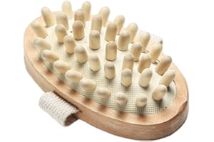 BEITO Masse-masseur anti-cellulite Brosse de douche en bois Corps minceur des brosses Muscle Détendez le masseur du cuir chevelu.