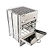 Produktbild xiangpian183 Campingkocher Holzofen - Tragbarer Mini-Holzofen aus rostfreiem Stahl, Leichter Kochherd für Wanderungen im Freien, Picknick-Grill mit Aufbewahrungstasche