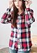 Bearsland Women's Breastfeeding and Nursing Plaids Hoodie Shirt