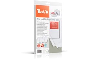 ‎PEACH Peach Thermobindemappen Spar Set A4 - für 15-60 Blätter - 20 Stück assortiert - weiß - PBT100-14
