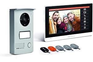 SCS Sentinel Home Video Phone - Wired Video Phone - Door Video Intercom - Video Touch Screen Intercom with Vsiodoor Badges, White, R 7+ RFID - PVF0042