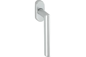 HOPPE 102202067 anodised Window Handle Amsterdam-Secustik, VK 7 x 32-42 mm, elox, Anodized Silver, Aluminium