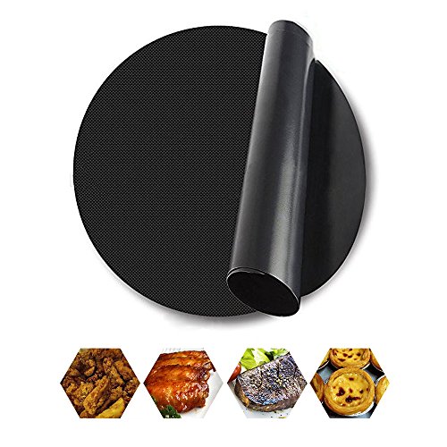 Zilong 3er Set rund Grillmatte/Backmatte, Antihaftbeschichtung für bis 260°C , ideal für Gas, E-Grill, Kohle und Backofen, LFGB und FDA Zulassung, 3 Stück, Ø 37 cm - 7