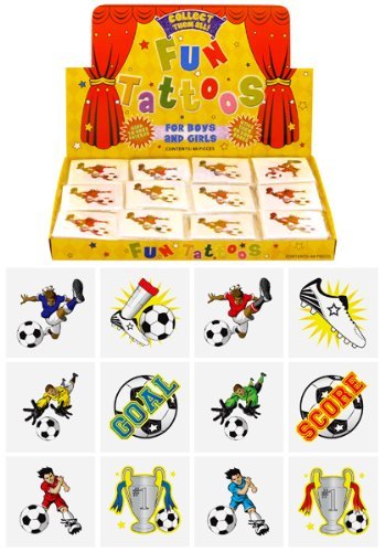 12 Mini Fußball Tattoos Nicht Permanent Für Jungen Party Tüten & Socken Füllung